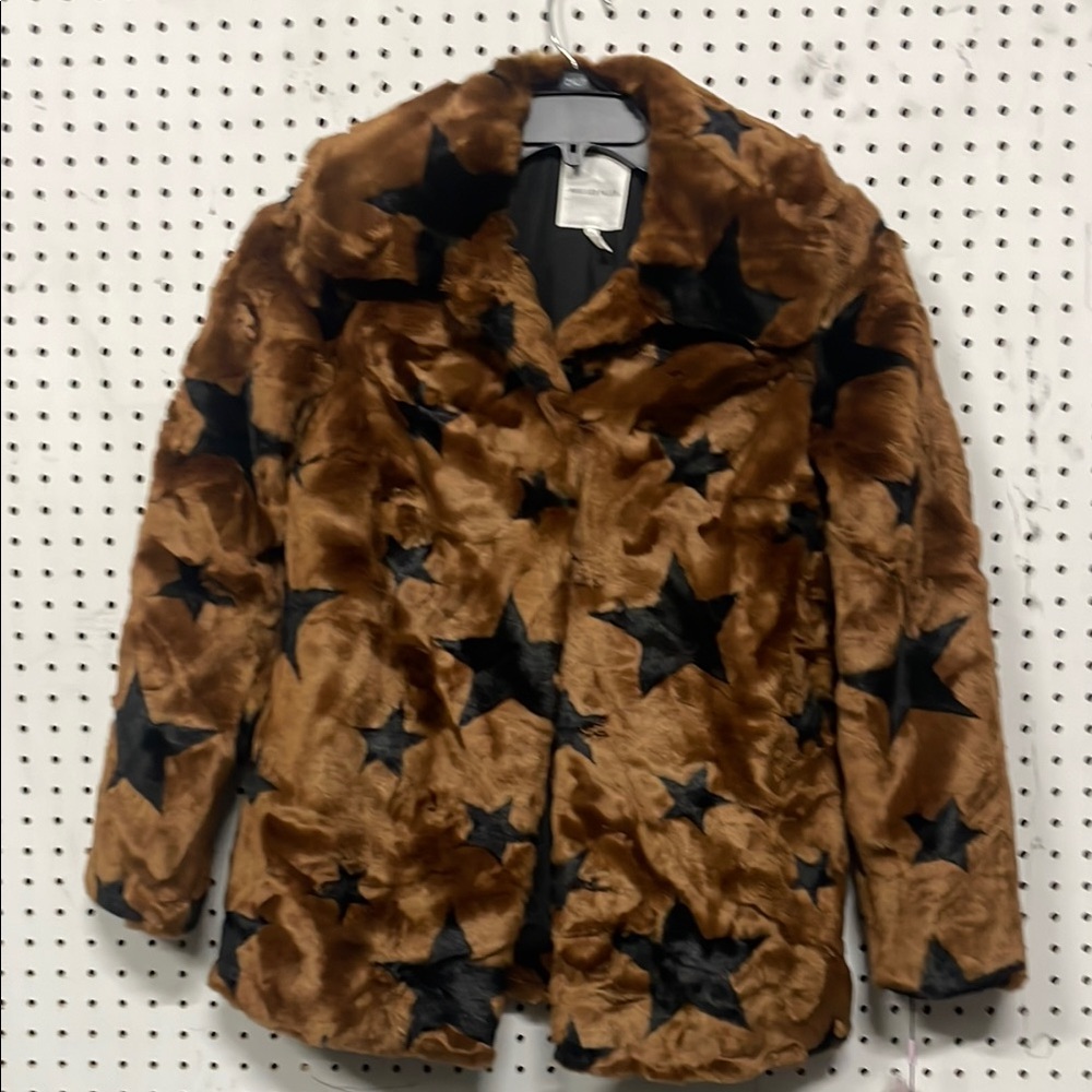 Chic Starry Faux Fur Jacket